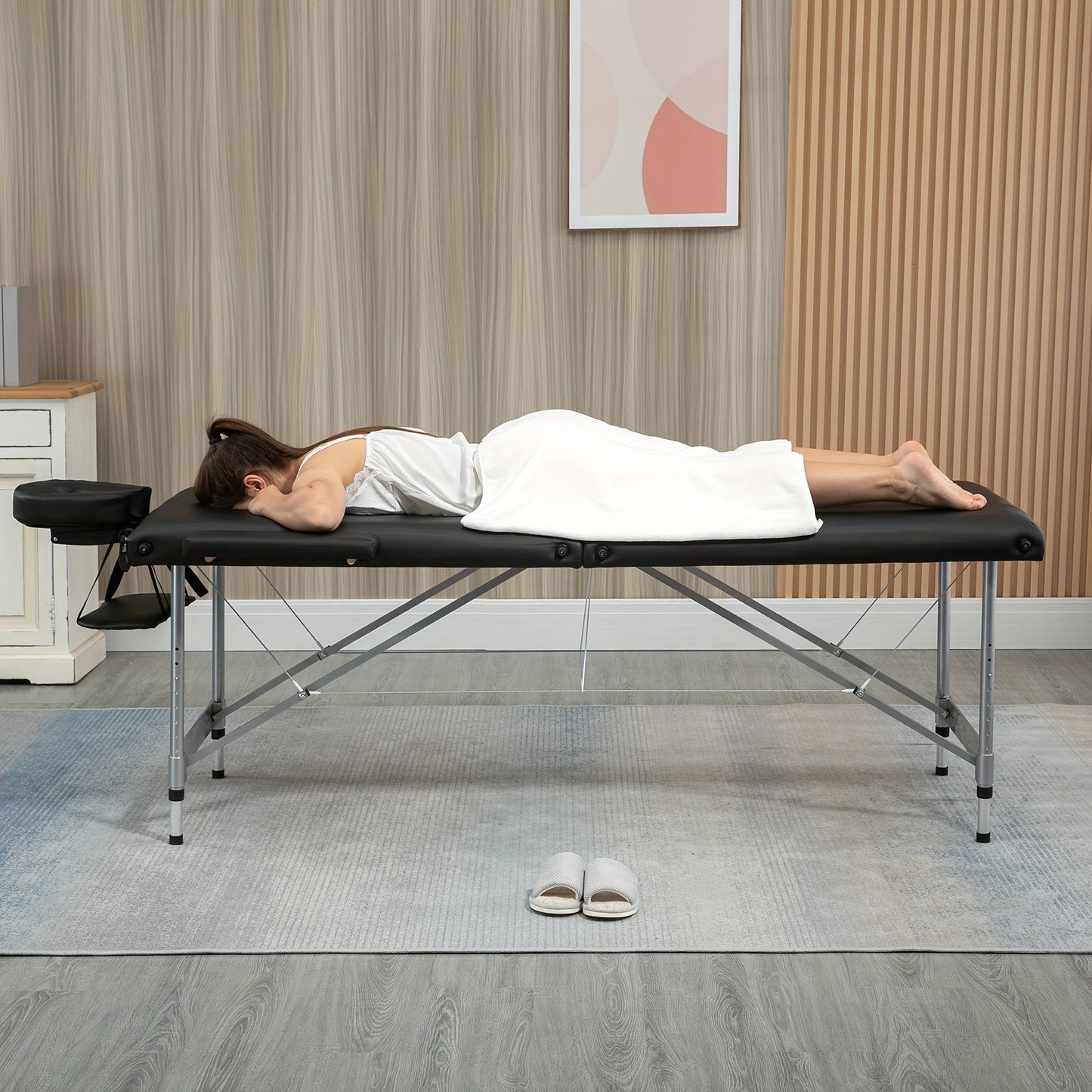 Massagetafel – Massagebed – Behandeltafel – Behandelbank – Massagebank – Extra Breed – 7-zone Verstelbaar – In Hoogte Verstelbaar – Draagvermogen 130 kg – Opvouwbaar Met Stevig Metalen Frame
