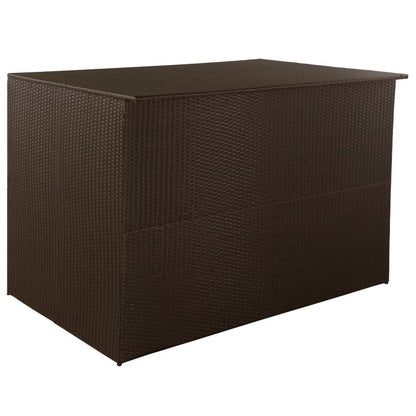Opbergbak Tuin – Tuinkist – Buitenbox – Tuinbox – Balkonbox – Bruin Geweven Kunststof – 150x100x100 cm – Rits Sluiting