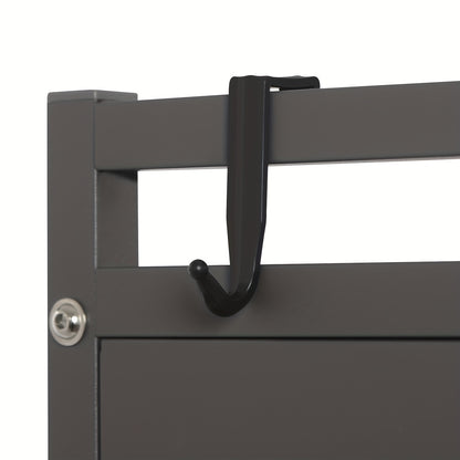 Opbergkast – Opbergrek – Stellingkast – Kast – Opbergmeubel – 5-laags – Carbonstaal & Kunststof – Extra Hoog Met Remwielen