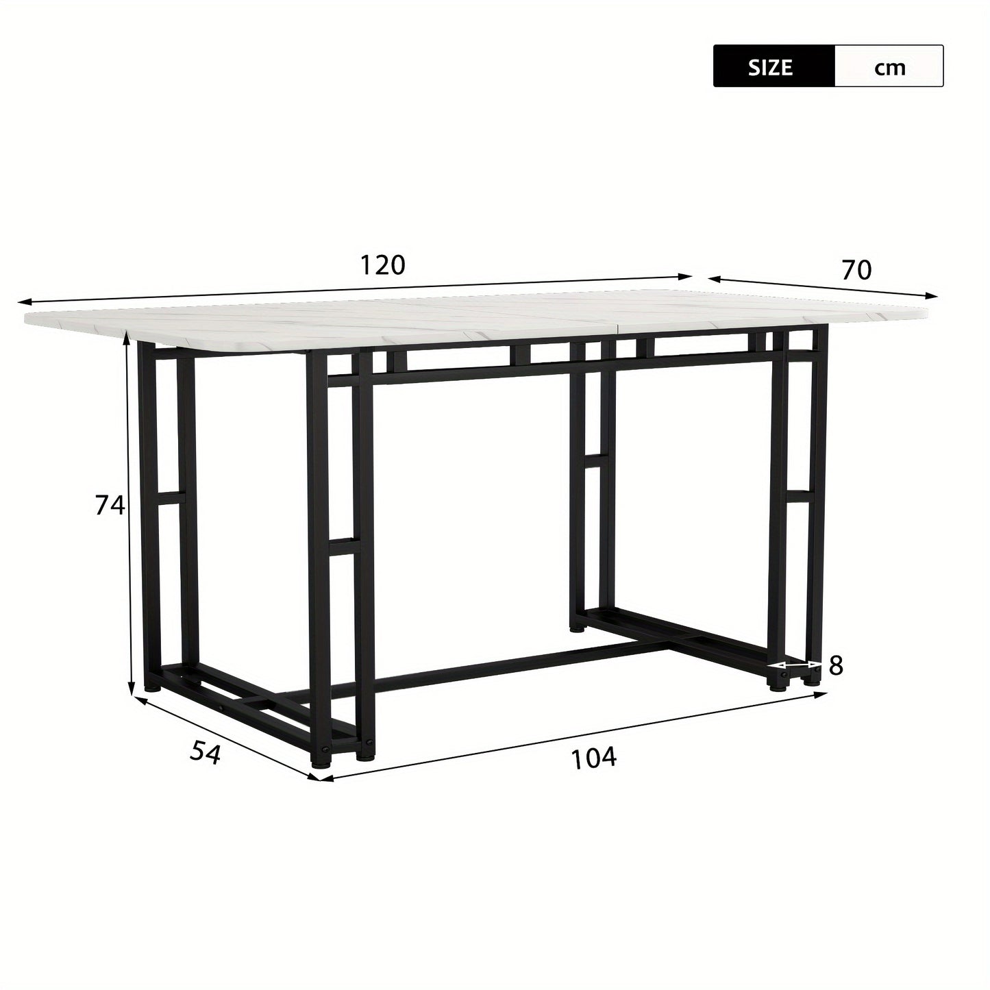 Eettafelset – Eettafel Met Stoelen – Dinerset – Tafel Met 4 Stoelen – Zwart Bamboe – 120x70 cm – Duurzaam Bamboe Tafelblad – Stevige Zwarte Metalen Pooten