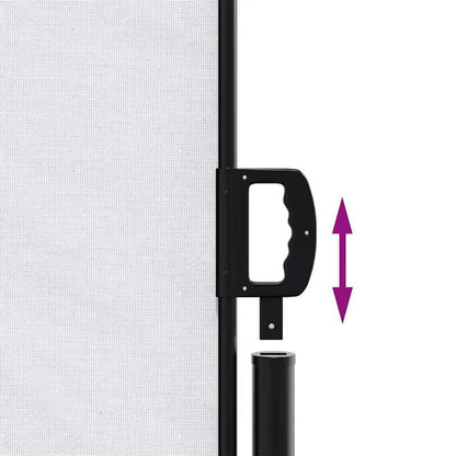Retractable Windshield 180x600cm with Removable Temporary Outdoor Privacy Screen - 81- Light Blocking, Durable Fabric, Weather-Resistant for Patio, Garden, Poolside (Black/White), Patio Decor, Pergola Compatible, Easy Install