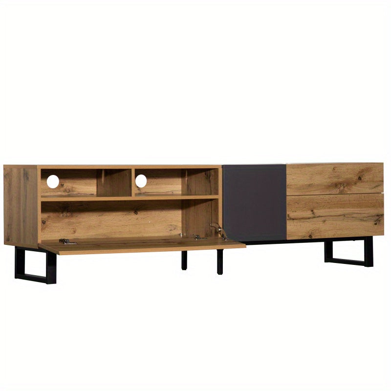 TV Meubel – TV Kast – televisiekast – TV Dressoir – Media Meubel – Modern Design – 180 cm breed – MDF met Metalen Poten