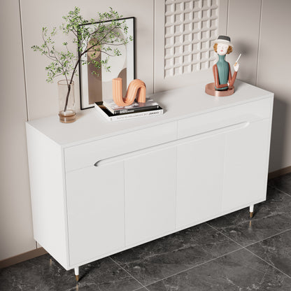 Schoenenkast – Schoenenrek – Schoenenopberger – Schoenenmeubel – Schoenenbank – Wit Met Goudkleurige Pootjes – Verstelbare Planken En Compact Ontwerp