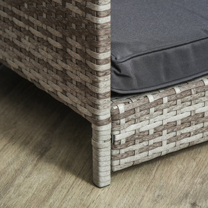 Hondenhok – Hondenmand – Hondenkennel – Hondenhuisje – Huisdier Bed – Rattan Met Staal – Inclusief Comfortabel Kussen – Grijs 69x98x70 cm