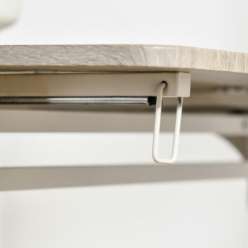 Inklapbare Eettafel – Opvouwbare Tafel – Klaptafel – Eetset 2 Personen – Met 2 Stoelen – Duurzaam Metaal & Hout – Compact 110x70x75 cm – Wit & Natuurlijk