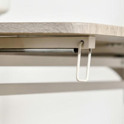 Inklapbare Eettafel – Opvouwbare Tafel – Klaptafel – Eetset 2 Personen – Met 2 Stoelen – Duurzaam Metaal & Hout – Compact 110x70x75 cm – Wit & Natuurlijk