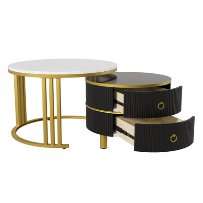Uitschuifbare Tafel – Bar Tafel – Keukentafel – Koffietafel – Eettafel – 360° Draaibaar – Mat Zwart Metalen Frame