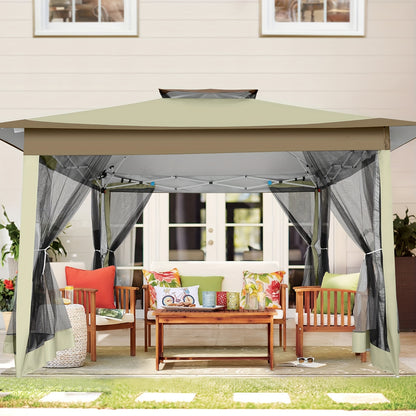 Paviljoen – Tuinpaviljoen – Pergola – Partytent – Overkapping – 3,66x3,66 Meter – Muskietennet & Dubbele Dakventilatie