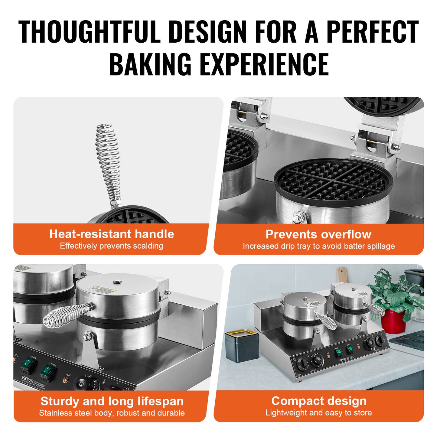 Crepemaker – Pannenkoekenmaker – Crêpe Maker – Pancake Maker – Bakplaat – 40 cm – 3000W Roestvrij Staal