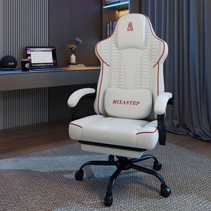 Gamingstoel – Gamestoel – Bureaustoel – Computerstoel – Werkstoel – Ergonomisch Design – 360° Draaibaar – Verstelbare Rugleuning – Rood – Geschikt Tot 150 kg