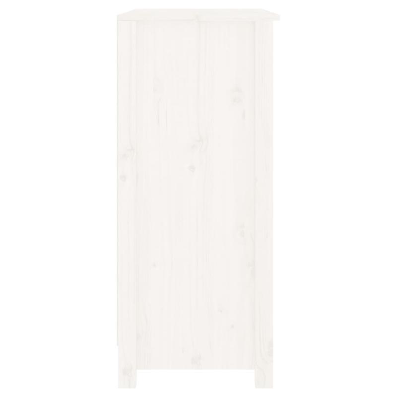 White Sideboard 70x35x80cm in Solid Pine Wood Removable and durable, Console Table Formal Wood, Entryway Storage Solution, Removable Shelf Furniture, Pine Wood Sideboard, Clean Line Furniture, Quality Woodworking, Durable Woo