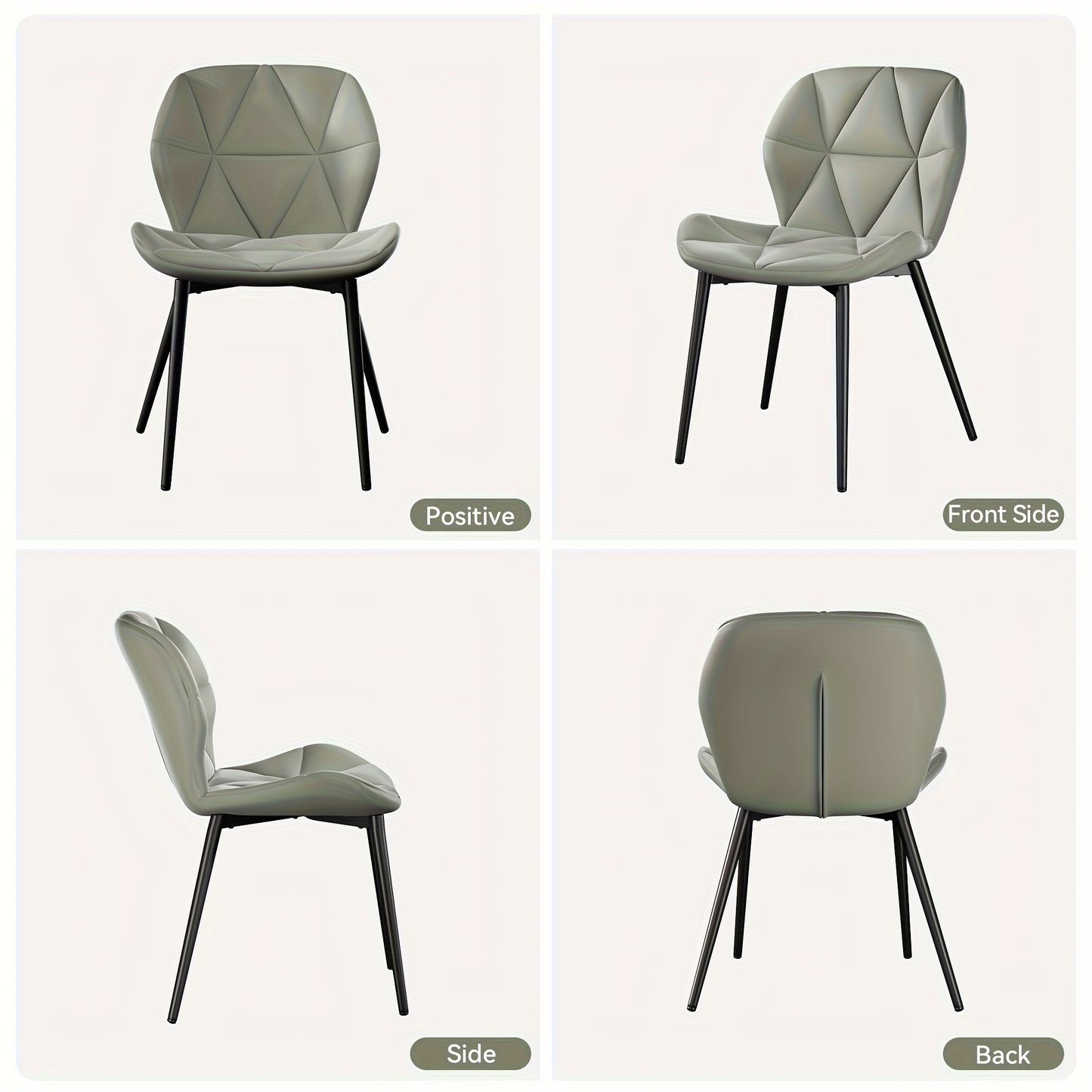 Eetkamerstoelen – Stoelen – Kuipstoelen – Barkrukken – Designstoelen – Set van 2 Mid-Century – Boucle Bekleding – Metalen Frame