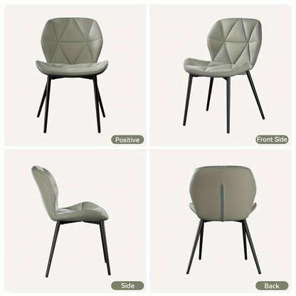 Eetkamerstoelen – Stoelen – Kuipstoelen – Barkrukken – Designstoelen – Set van 2 Mid-Century – Boucle Bekleding – Metalen Frame