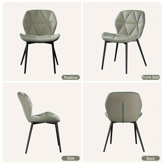 Eetkamerstoelen – Stoelen – Kuipstoelen – Barkrukken – Designstoelen – Set van 2 Mid-Century – Boucle Bekleding – Metalen Frame