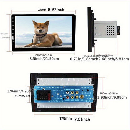Autoradio – MP5 Speler – Car Audio – 1-DIN Radio – Multimedia Systeem – 9 Inch Touchscreen – Mirror Link Wireless – 4 x 45W Output