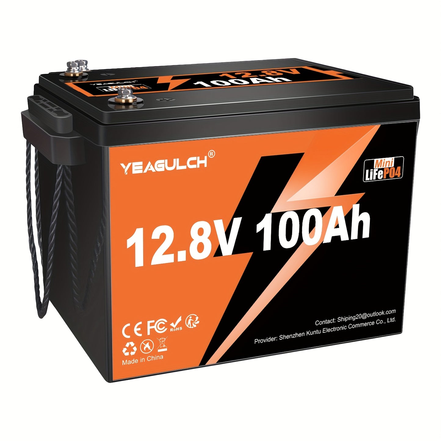 LiFePO4 accu – Lithium batterij – Lithium-ijzerfosfaat accu – Lithium accu – Lithium ion accu – 12V 100Ah – Ingebouwde BMS en 6000+ laadcycli