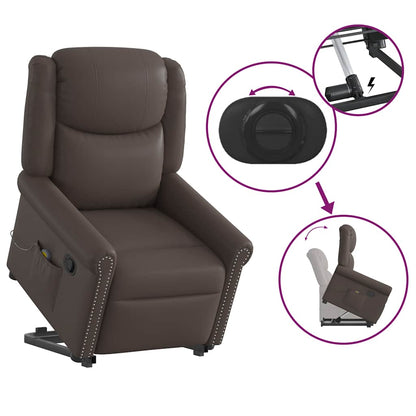 Sta op stoel – Relaxfauteuil – Elektrische Fauteuil – Verstelbare Stoel – Zitstoel – Elektrisch verstelbaar – Kunstleer bekleding – 135° kantelbaar