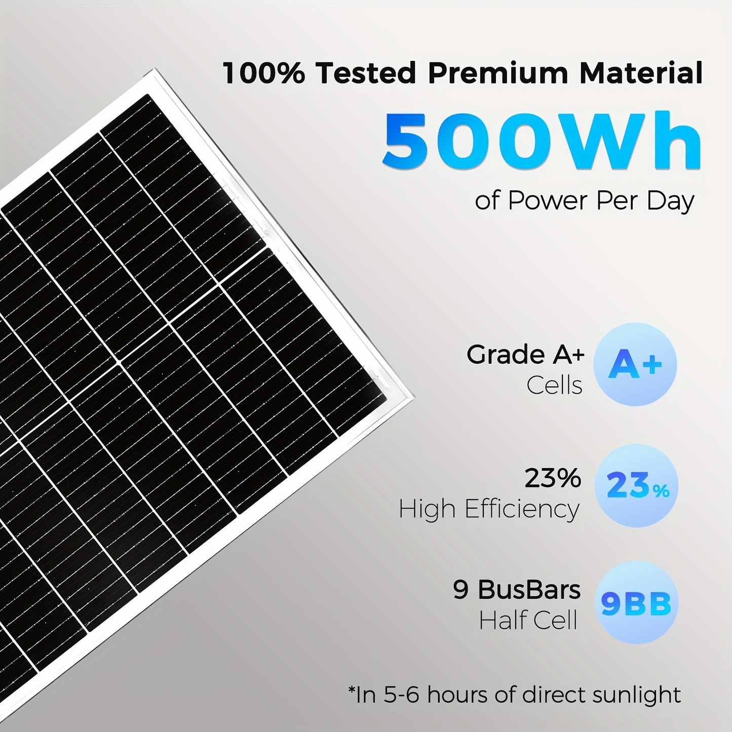 600W Monokristallijn Zonnepaneel – Zonne-energie – Off-Grid Panelen – Duurzaam Systeem – 12V En 24V Compatibel – Hoog Vermogen – Compact Ontwerp