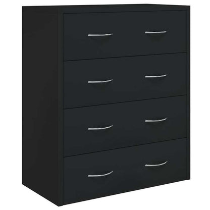 Dressoir – Kast – Ladekast – Opbergmeubel – Sideboard – Zwart – Compact Formaat 60x30,5x71 cm – Duurzaam Hout en Kunststof
