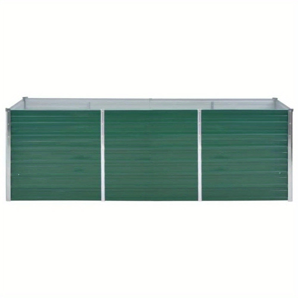 Moestuinbak – Verhoogde Kweekbak – Tuinbed – Plantenbak – Kruidenbak – Gegalvaniseerd Staal – Weerbestendig & Roestvrij – 239x80x77 cm – Met Verbeterde Drainage