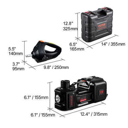 Elektrische Krik – Auto Krik – Hydraulische Krik – Garagekrik – Schaarkrik – 5 Ton Draagvermogen – Inclusief Elektrische Slagmoersleutel