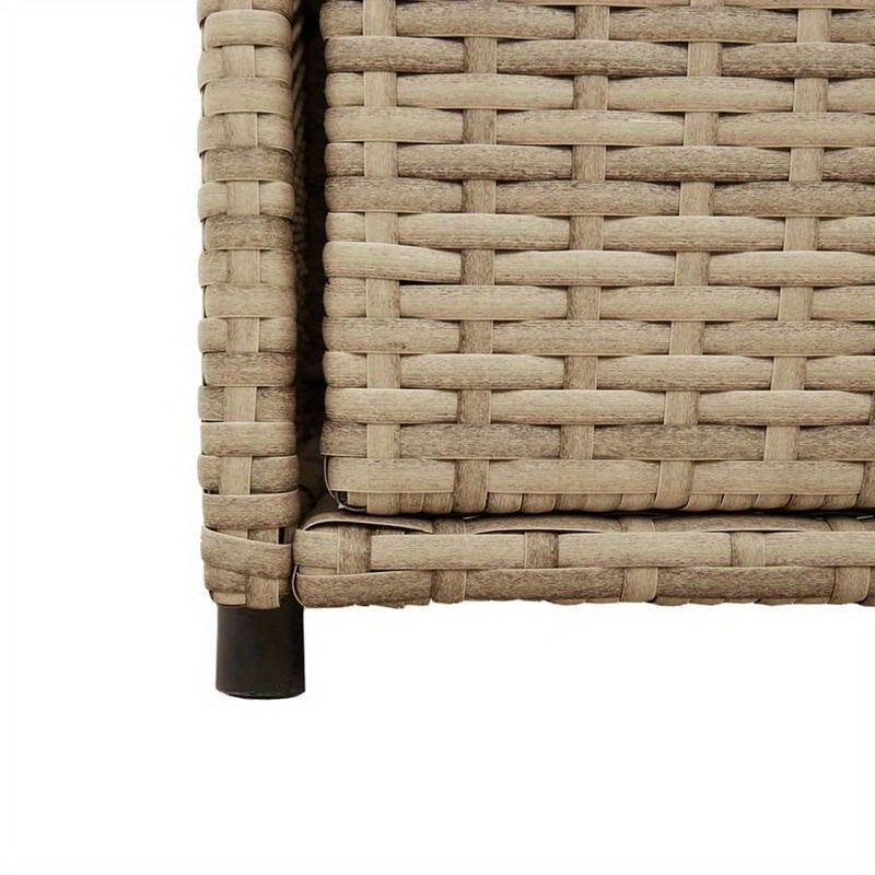 Tuinkast 55x55x111cm poly rattan beige, Box,Cabinet,Rack for Storage, Veranda Storage, Garage Storage, Contemporary Storage Solution, Weatherresistant Cabinet, Rattanstyle Cabinet, Diy Organizers, Homeowners