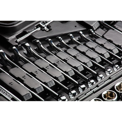 SET OF SOCKET KEYS 1/4'', 1/2'' 77 PARTS CRV - T N08-915