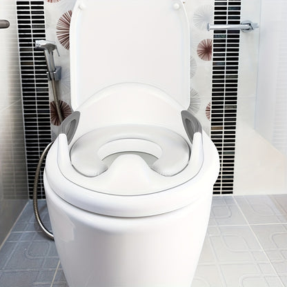 Raised Toilet Seat with Handrails - Heavy-Duty PVC Toilet Elevator with Non-Slip, Easy Installation for, Disabled, and Wheelchair Users - Bathroom Lift with Sturdy Handrails - Compatible with Standard Toilets - Ideal for Home
