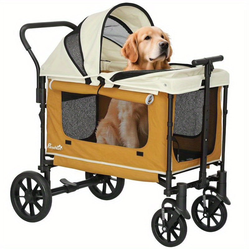 Hondenwagen – Hondenbuggy – Huisdierenwagen – Wandelwagen – Dierenwagen – Inklapbaar & Lichtgewicht – All-Weather Mesh Bescherming