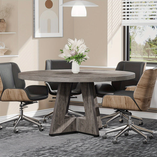 Eettafel – Dinertafel – Tafeltje – Keukentafel – Ronde Tafel – 119 cm Diameter – Ruimtebesparend MDF & Spaanplaat