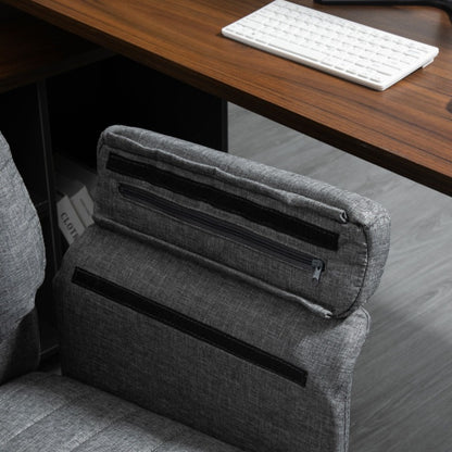 Ergonomische Bureaustoel – Comfortstoel – Kantoormeubilair – Werkstoel – Thuiswerkstoel – Verstelbare Zithoogte Tot 115 cm – Duurzaam Glas- en Roestvrij Stalen Frame – Grijs Gemêleerd