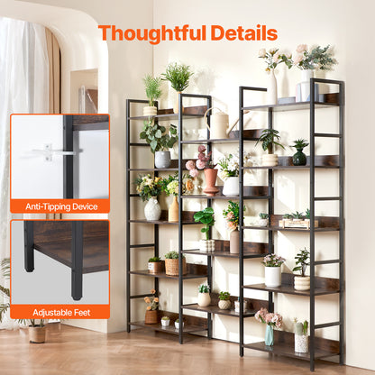 Boekenkast Metaal – Boekrek – Plantenrek – Opbergkast – Wandkast – 14 Lagen – Stabiel Metalen Frame – Waterafstotende Panelen