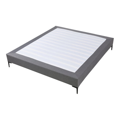 Tweepersoonsbed – Dubbelbed – Slaapbed – Bedframe – Boxspringbed – Donkergrijs – Afneembare Wasbare Stof – Stevig Multiplex Frame 140x200 cm