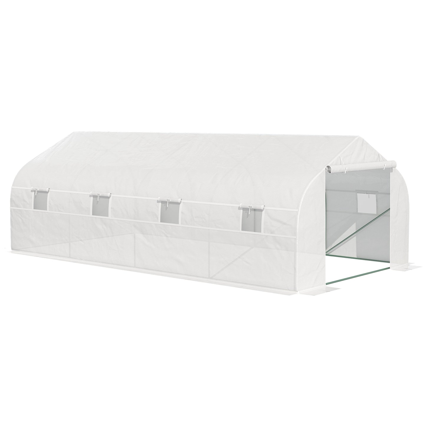 kasgebouw – tunnelkas – plantenkas – groentekas – serre – wit – 6 x 3 x 2 meter – stalen frame met PE-folie 140 g/m²