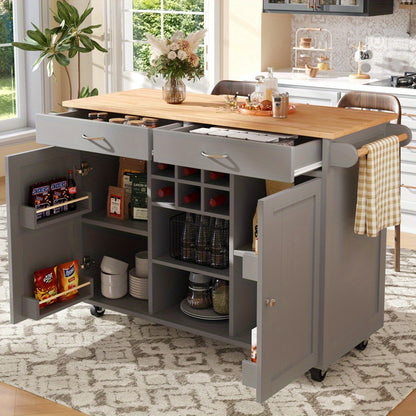 Dressoir – Sideboard – Keukeneiland – Opbergkast – Serveerwagen – Grijs – Compact 102x45x92 cm – Duurzaam, Onderhoudsvriendelijk Materiaal