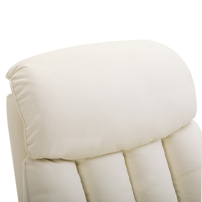 Elektrische Relaxstoel – Verstelbare Fauteuil – Power Lift Stoel – Tv Stoel – Relaxfauteuil – Met Afstandsbediening – Met Voetensteun – Max 150 kg – Crème Polyester