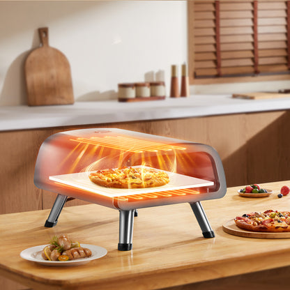 Pizzarette – Pizza Oven – Pizzamaker – Elektrische Oven – Tafeloven – Tot 850°C – Inclusief Timer en Draagtas