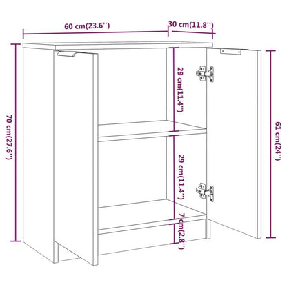 3-Tlg. Sideboard Smoked Oak Wood Material/Cabinets/Storage Boxes/Cabinets/Nightstands/Sideboards. This Cabinet Made of Robust Wood Material with a Smooth Surface Offers Stability And Is Moisture-Resistant. with Their Timeless