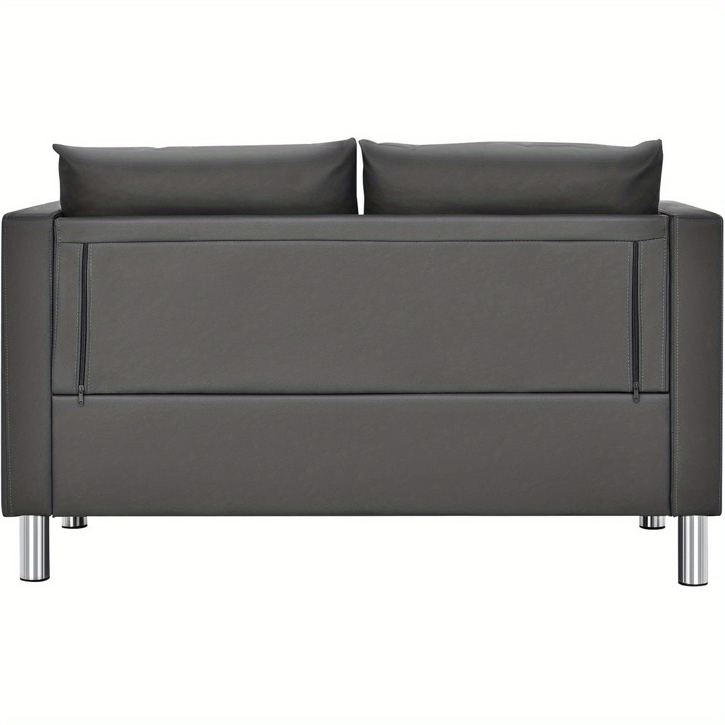 2-zitsbank – loveseat – zitbank – tweezits – tweezitsbank – ergonomisch zitcomfort – synthetisch leer grijs