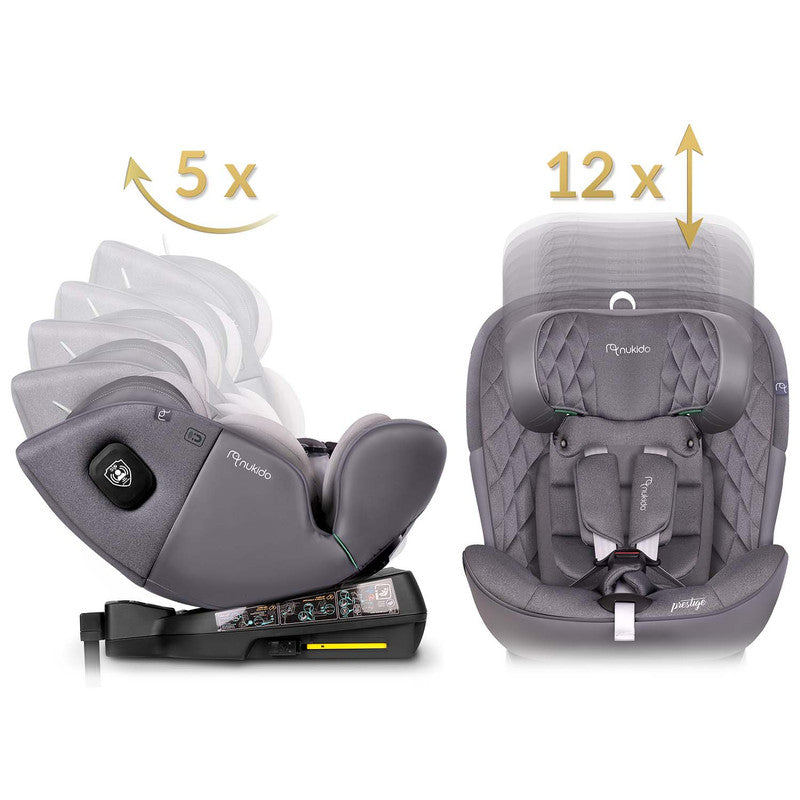 Autostoeltje – Kinderzitje – Autozitje – Zitverhoger – Groeistoel – ISOFIX Bevestiging – 360° Draaibaar – Geschikt 0-12 Jaar (40-150 cm)