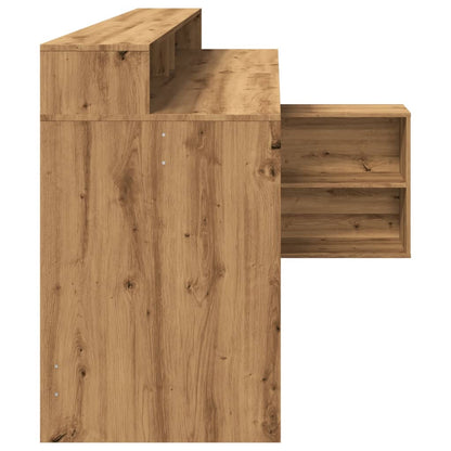 Bureau – Werktafel – Computertafel – Schrijftafel – Thuiswerkplek – Artisan Eiken Hout – Instelbare RGB LED Verlichting