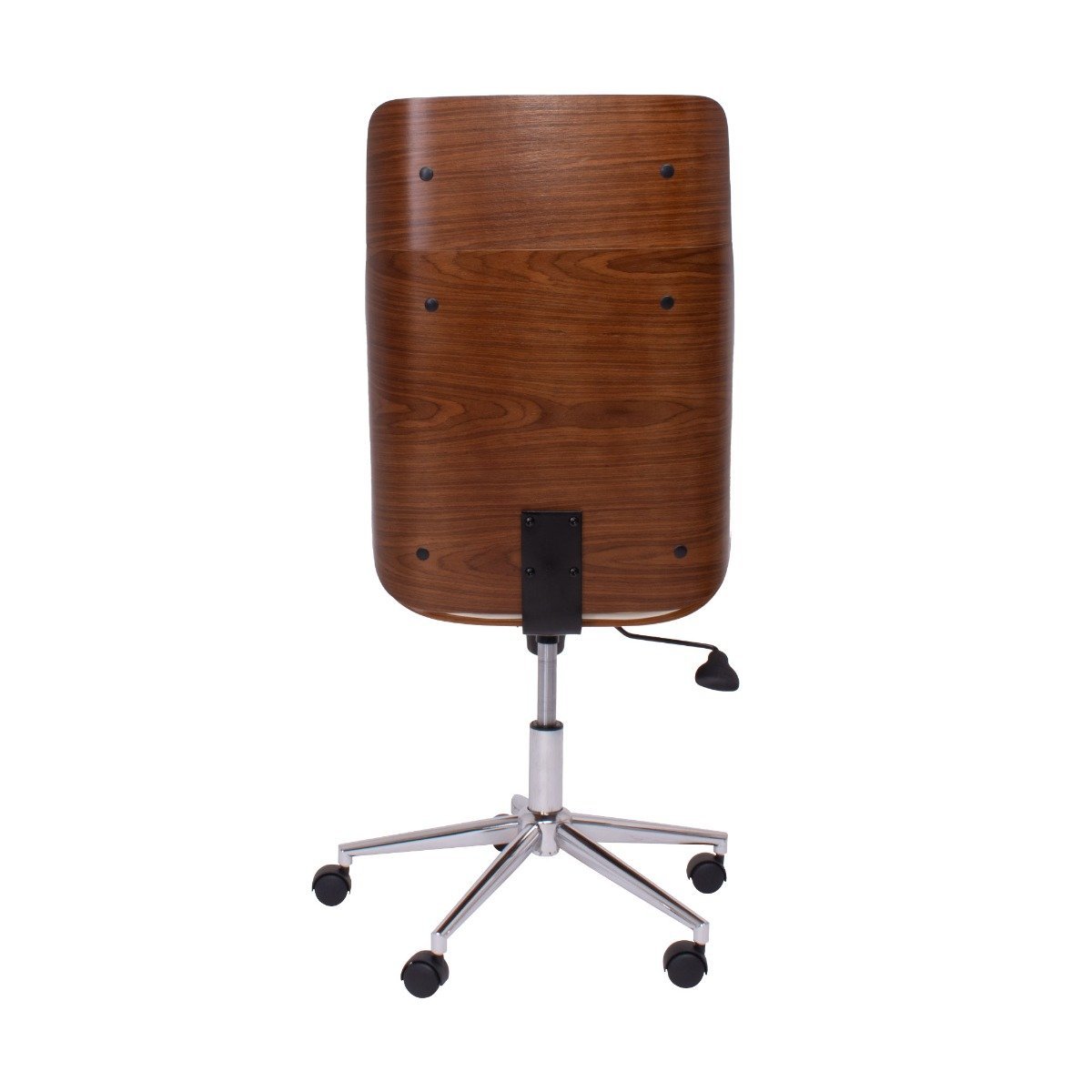 Bureaustoel – Kantoorstoel – Draaistoel – Executive Chair – Bureaustoelen – Wit Kunstleer – Parawood Frame – Verstelbare Zithoogte 109-119 cm – 360° Draaibaar