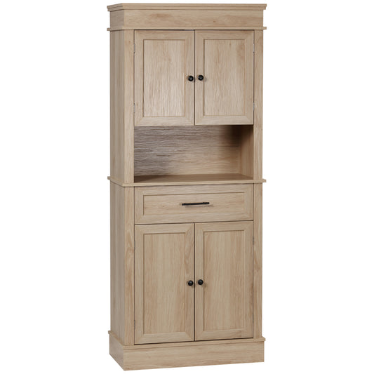 Keukenkastje – Keukenbuffet – Keukenkast – Opbergkast – Kastje Beige – Rustieke Stijl – Verstelbare Plank – Anti-Kantelbeveiliging