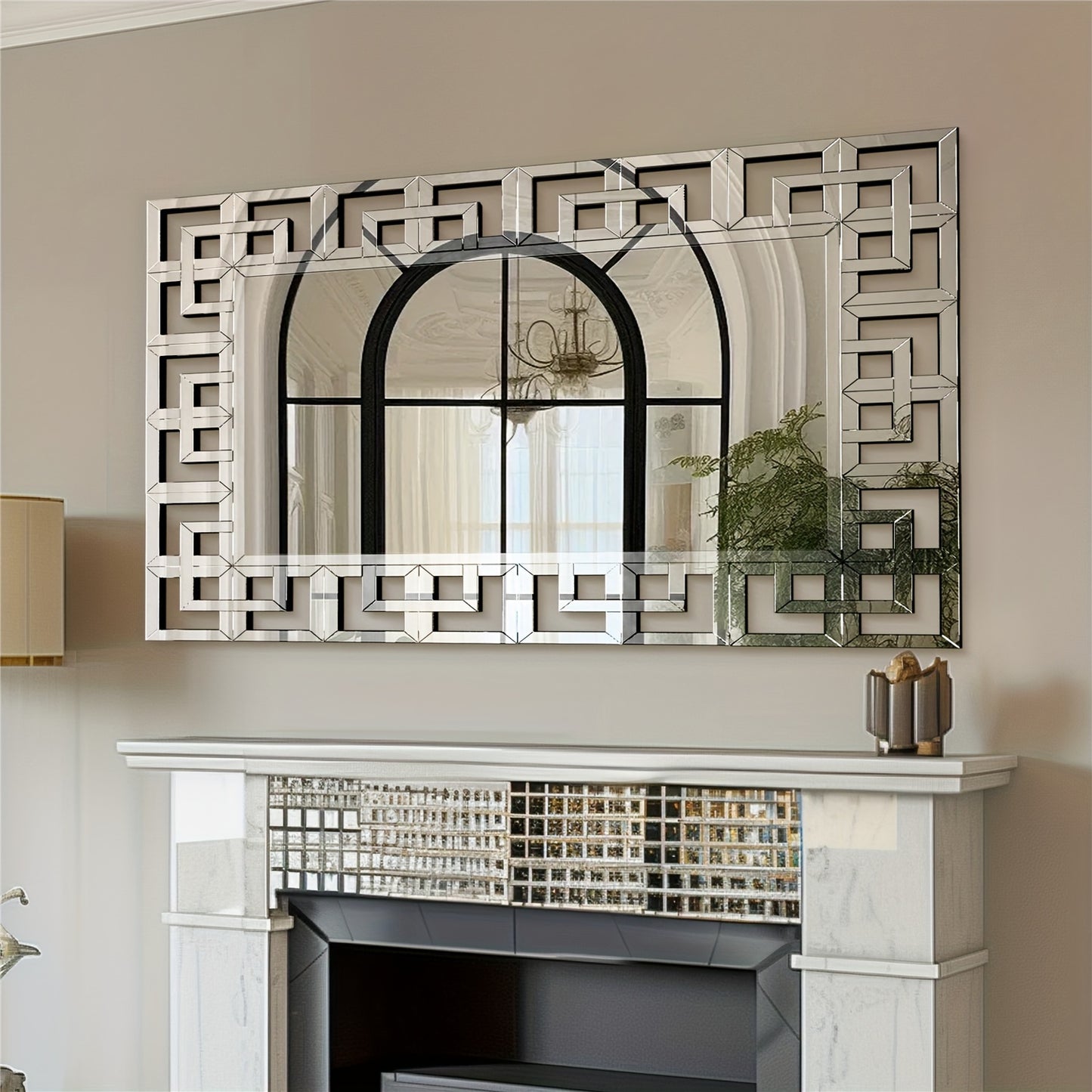 Wandspiegel – Passpiegel – Halspiegel – Badkamerspiegel – Decoratieve Spiegel – 120x70 cm – Bevestiging Horizontaal en Verticaal – Hoogwaardig 5mm Zilverglas