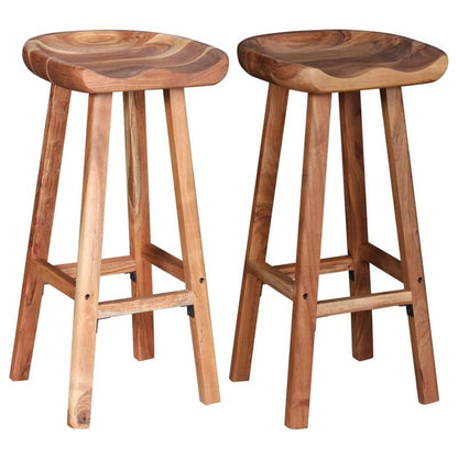 Barkrukken – Barstoelen – Keukenstoelen – Barstoelen Set – Krukken – Massief Acaciahout – Met Rugleuning