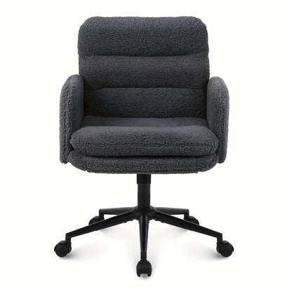 Bureaustoel – Office Chair – Bureaustoel Ergonomisch – Draaistoel – Kantoorstoel – Donkergrijs – Verstelbare Hoogte – 360° Draaibaar