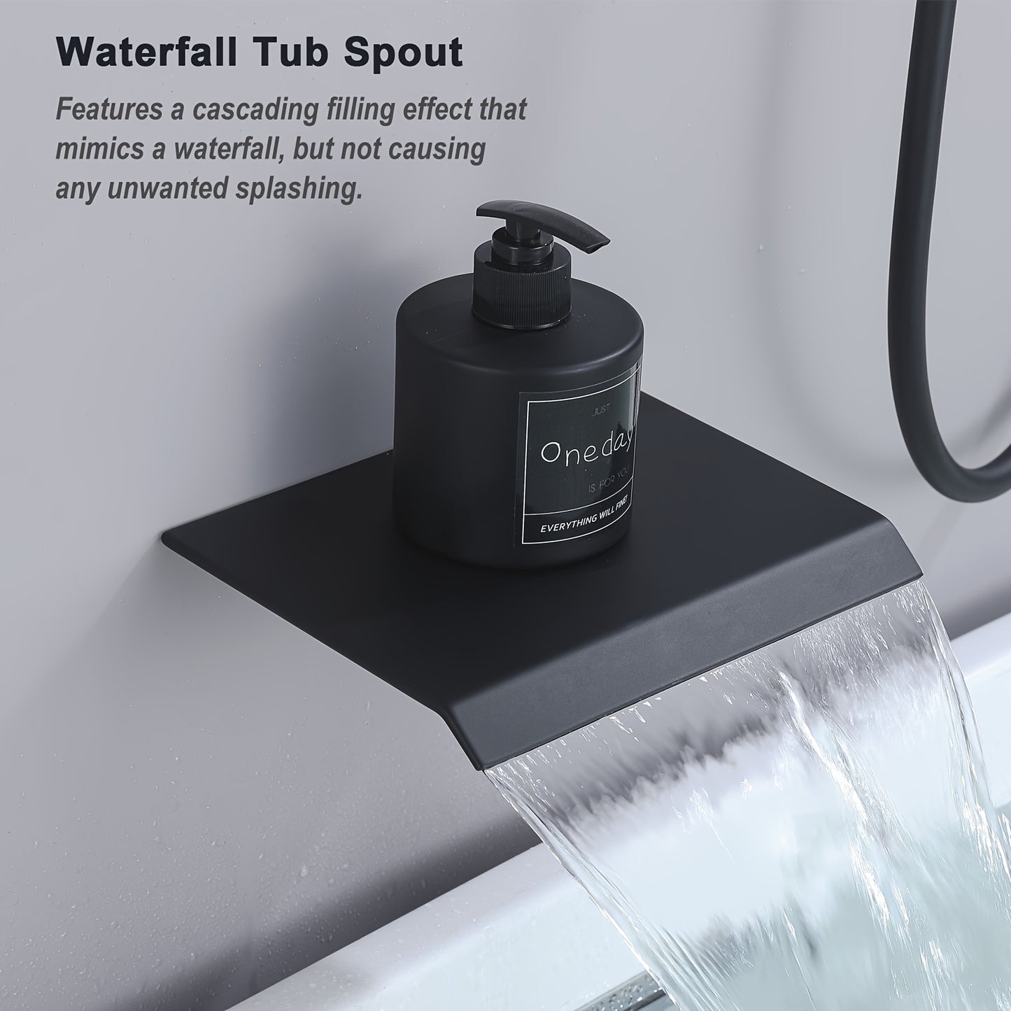 Concealed shower set with shower head for bathtub and shower system