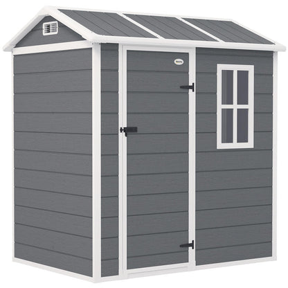Opbergschuur Tuinschuur Buitenschuur Berging Fietsenstalling – Compact Formaat – Duurzaam Resin Kunststof – Afsluitbare Deur – Modulair Ontwerp