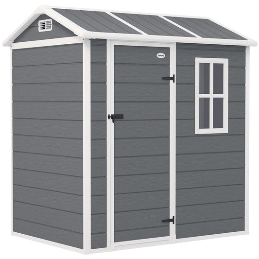 Opbergschuur Tuinschuur Buitenschuur Berging Fietsenstalling – Compact Formaat – Duurzaam Resin Kunststof – Afsluitbare Deur – Modulair Ontwerp