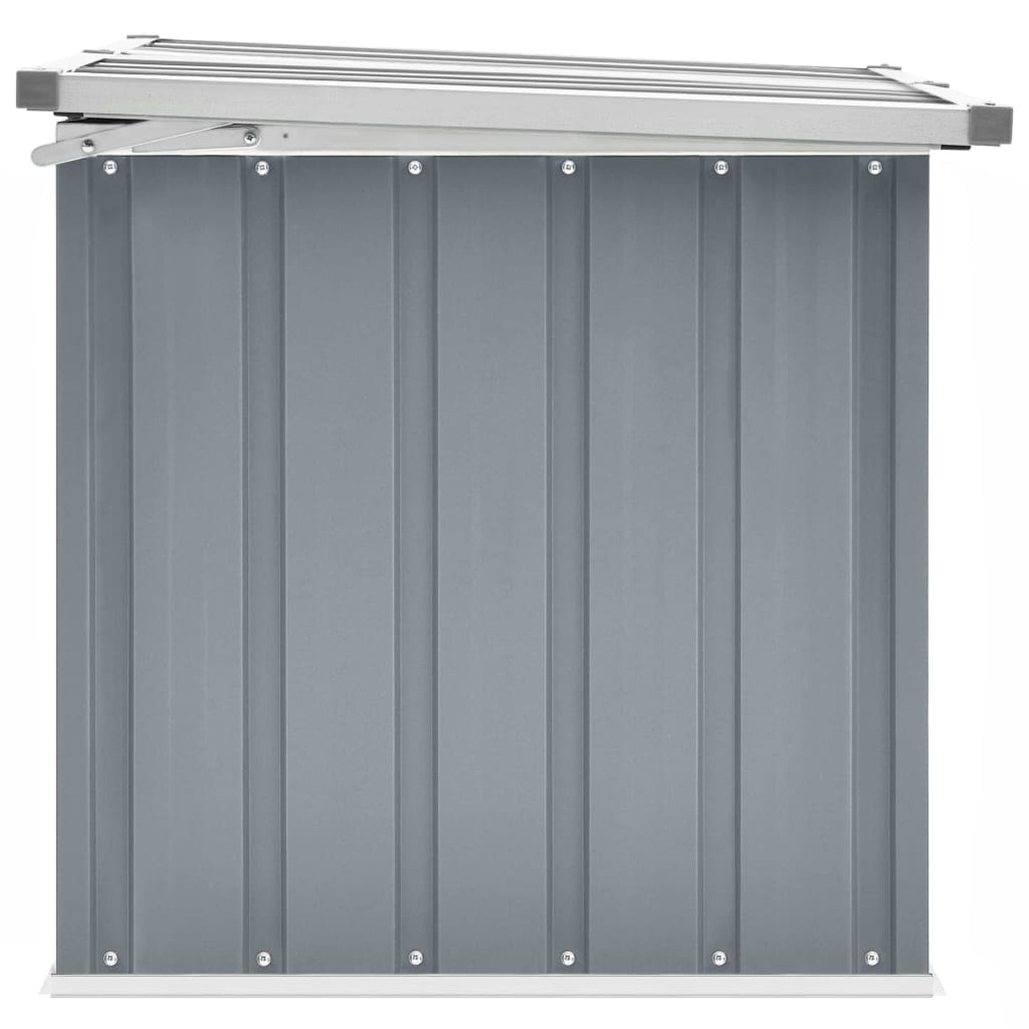 Tuinopslagbox – Opbergbox – Opslagkist – Tuinkist – Buitenopberger – Gegalvaniseerd Staal & Kunststof – 129x67x65 cm – Scharnierend Deksel – Weerbestendig & Ruim